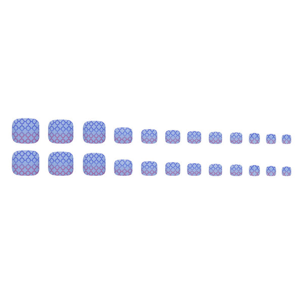 12 Sizes-24 Pcs Press On Nails F124