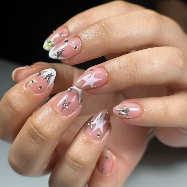 12 Sizes-24 Pcs Press On Nails Z1282