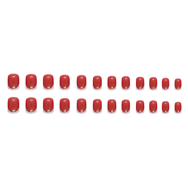 12 Sizes-24 Pcs Press On Nails W1363