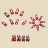 12 Sizes-24 Pcs Press On Nails Y1256