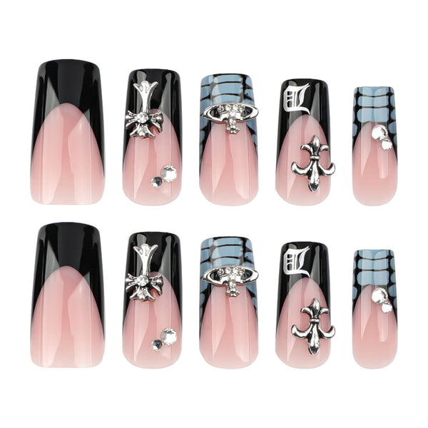 12 Sizes-24 Pcs Press On Nails JP3537
