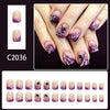 12 Sizes-24 Pcs Press On Nails C2036