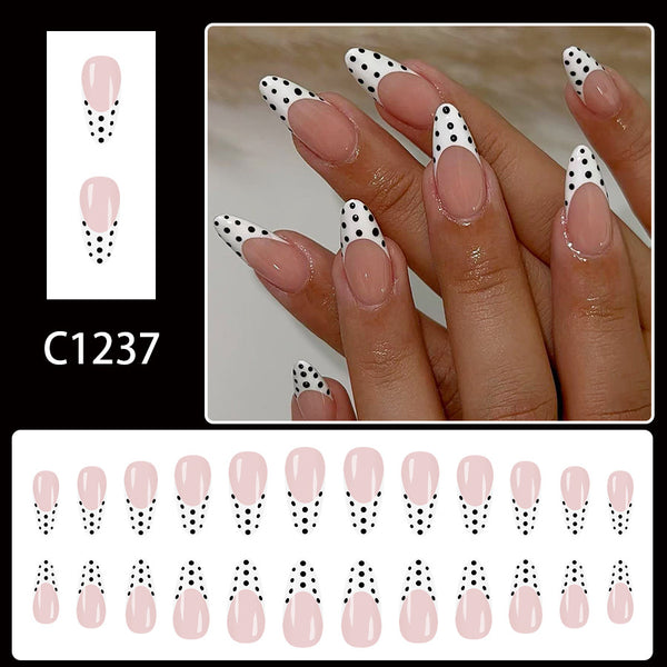 12 Sizes-24 Pcs Press On Nails C1237