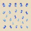 12 Sizes-24 Pcs Press On Nails Y1555