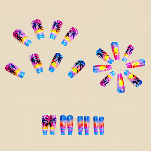 12 Sizes-24 Pcs Press On Nails Y694