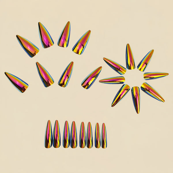 12 Sizes-24 Pcs Press On Nails Y1070