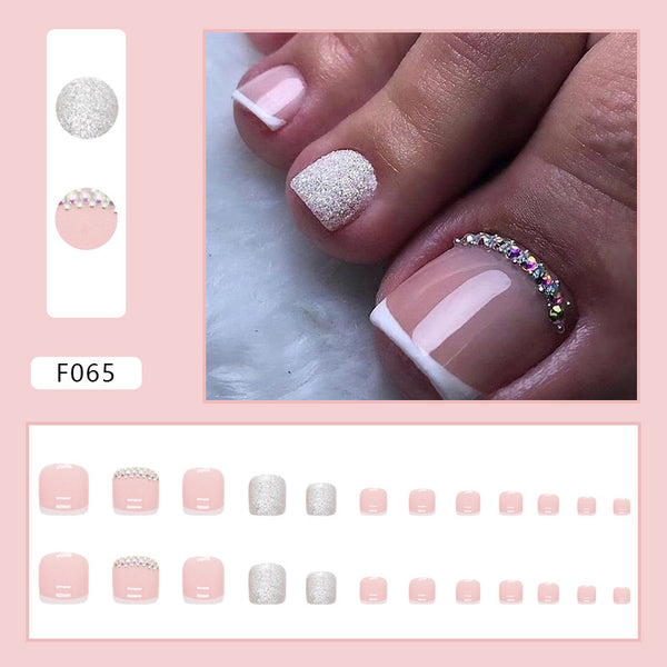 12 Sizes-24 Pcs Press On Nails F065