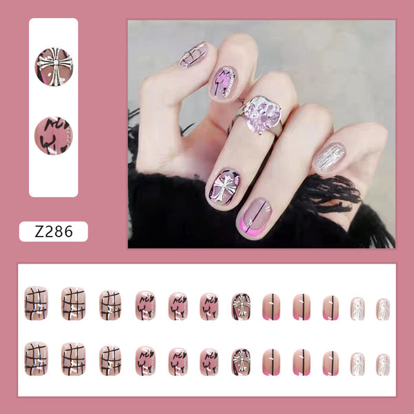 12 Sizes-24 Pcs Press On Nails Z283