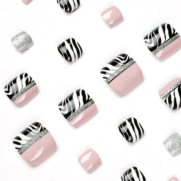 12 Sizes-24 Pcs Press On Nails JP1673