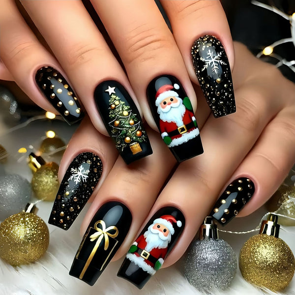 12 Sizes-24 Pcs Press On Nails Y1244