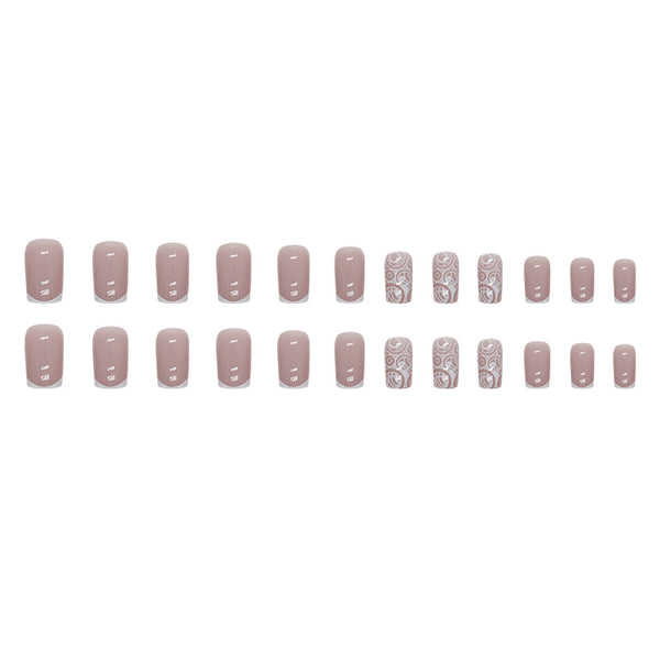 12 Sizes-24 Pcs Press On Nails W1277
