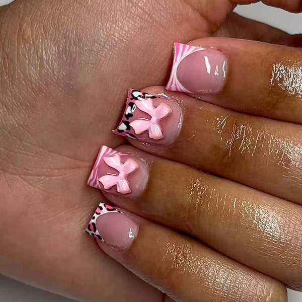12 Sizes-24 Pcs Press On Nails C1910