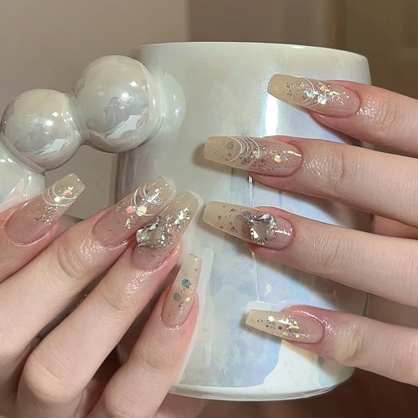 12 Sizes-24 Pcs Press On Nails JP2913