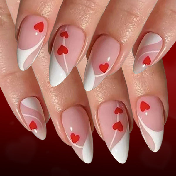 12 Sizes-24 Pcs Press On Nails C1494
