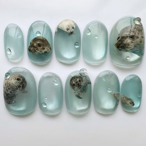 12 Sizes-24 Pcs Press On Nails W2023