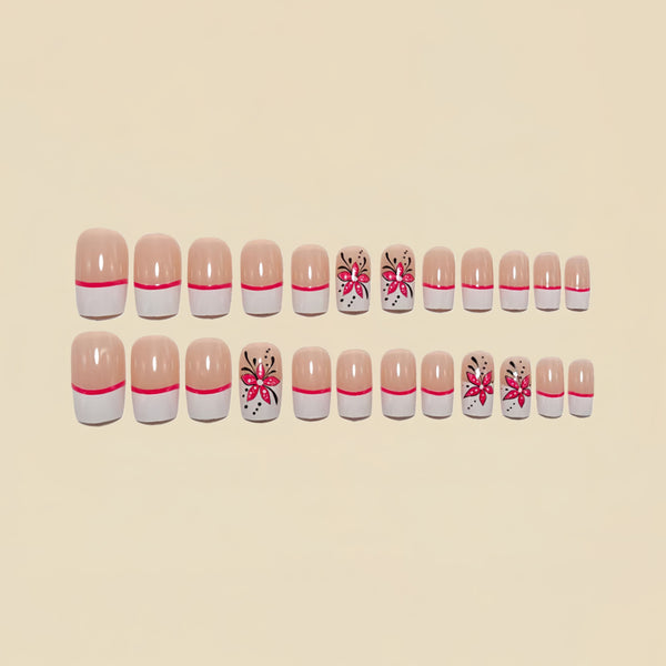 12 Sizes-24 Pcs Press On Nails Y1548