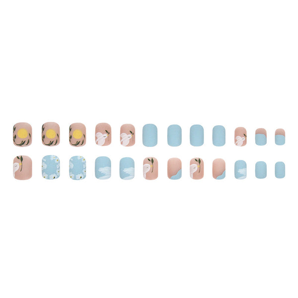 12 Sizes-24 Pcs Press On Nails W989