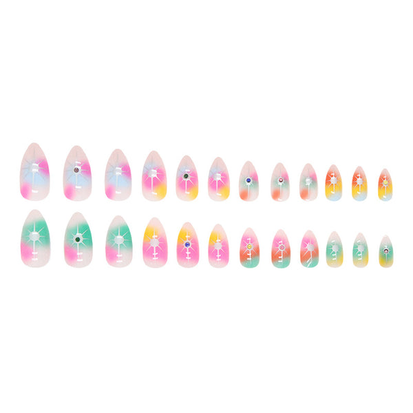12 Sizes-24 Pcs Press On Nails Z698