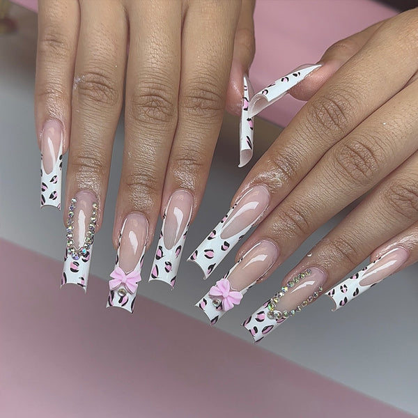 12 Sizes-24 Pcs Press On Nails BZ1417