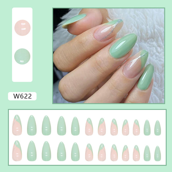 12 Sizes-24 Pcs Press On Nails W622