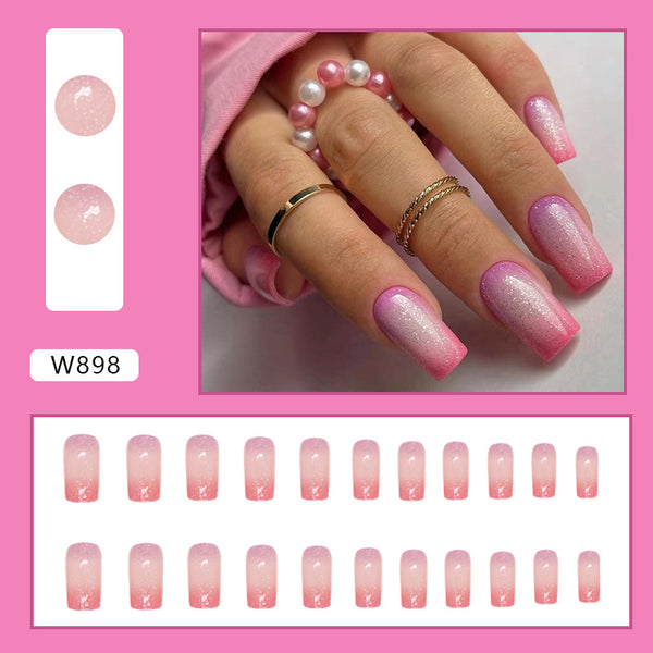 12 Sizes-24 Pcs Press On Nails W898