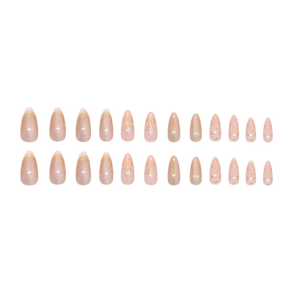 12 Sizes-24 Pcs Press On Nails W2037