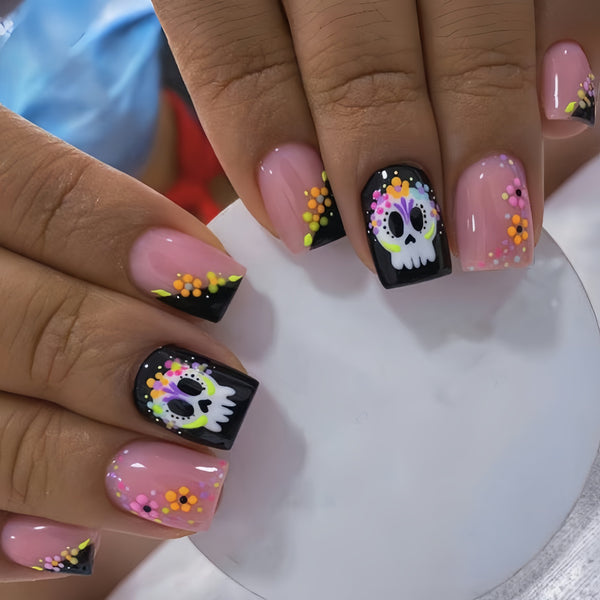 12 Sizes-24 Pcs Press On Nails Y140