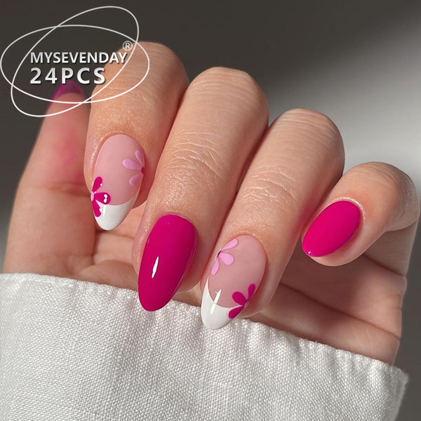 12 Sizes-24 Pcs Press On Nails BZ1417