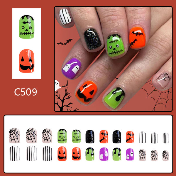 12 Sizes-24 Pcs Press On Nails C509