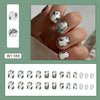 12 Sizes-24 Pcs Press On Nails W1388