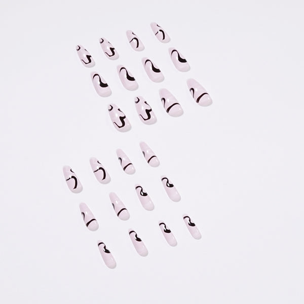 12 Sizes-24 Pcs Press On Nails JP1425