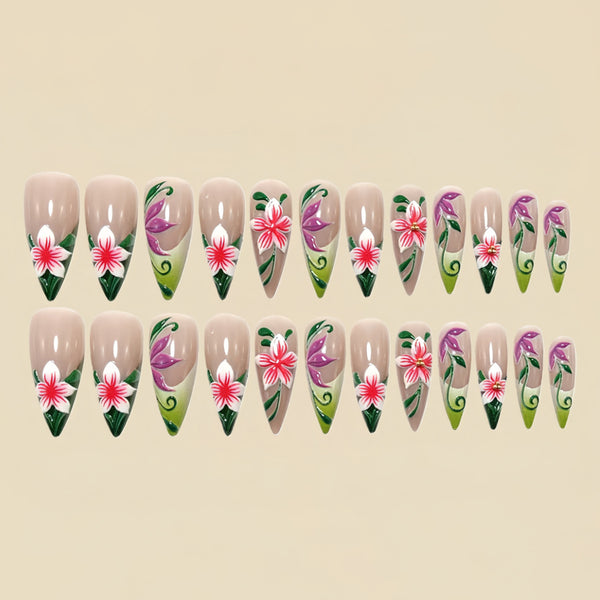 12 Sizes-24 Pcs Press On Nails Y1822