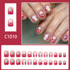 12 Sizes-24 Pcs Press On Nails C1010