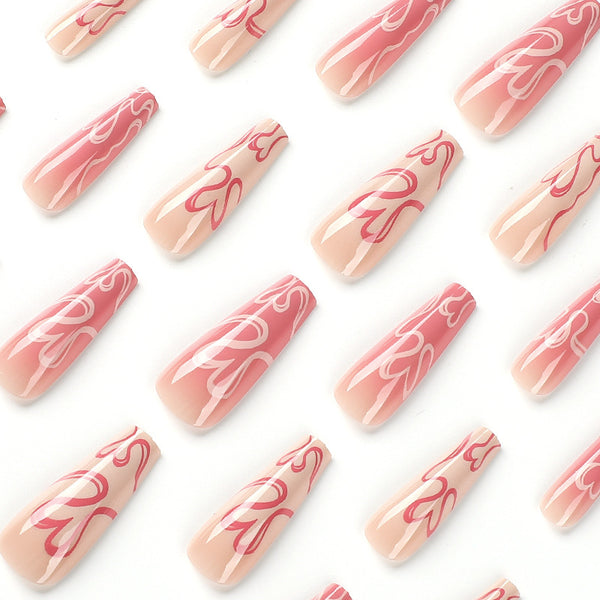 12 Sizes-24 Pcs Press On Nails JP2399