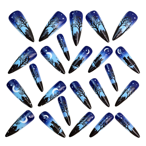 12 Sizes-24 Pcs Press On Nails Y1141
