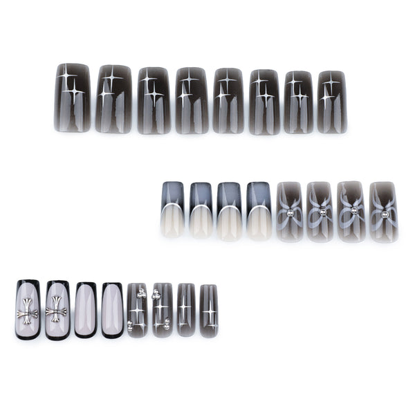 12 Sizes-24 Pcs Press On Nails JP3385