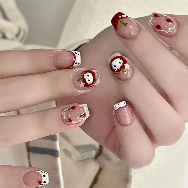 12 Sizes-24 Pcs Press On Nails R897