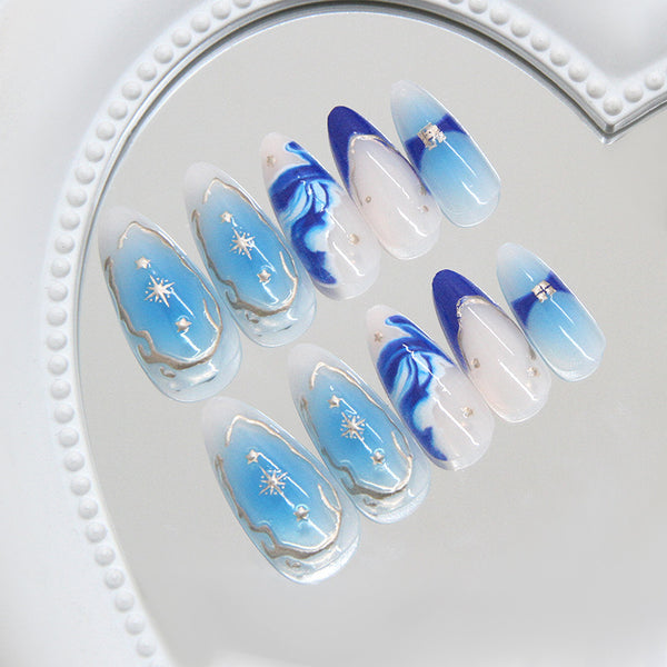 12 Sizes-24 Pcs Press On Nails W2003