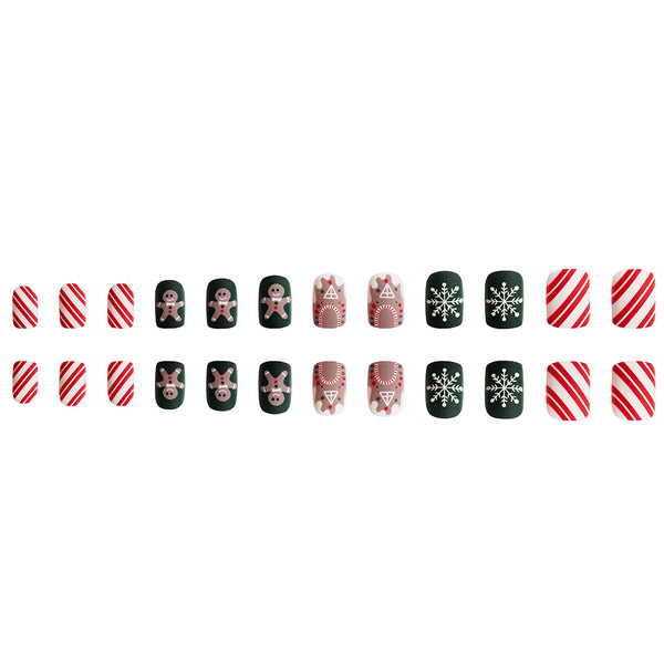 12 Sizes-24 Pcs Press On Nails C052