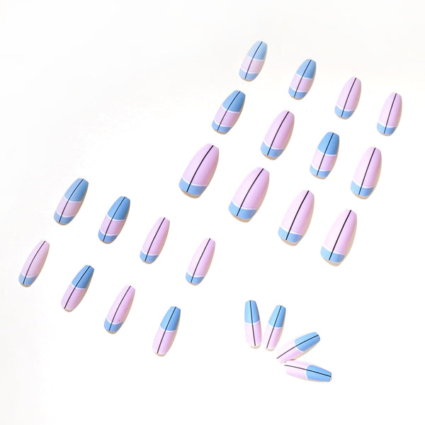 12 Sizes-24 Pcs Press On Nails JP1132