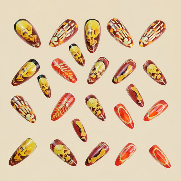 12 Sizes-24 Pcs Press On Nails Y1005