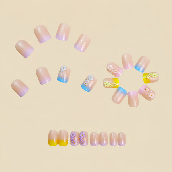 12 Sizes-24 Pcs Press On Nails Y1385