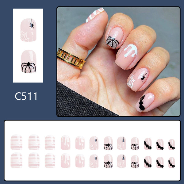 12 Sizes-24 Pcs Press On Nails C511