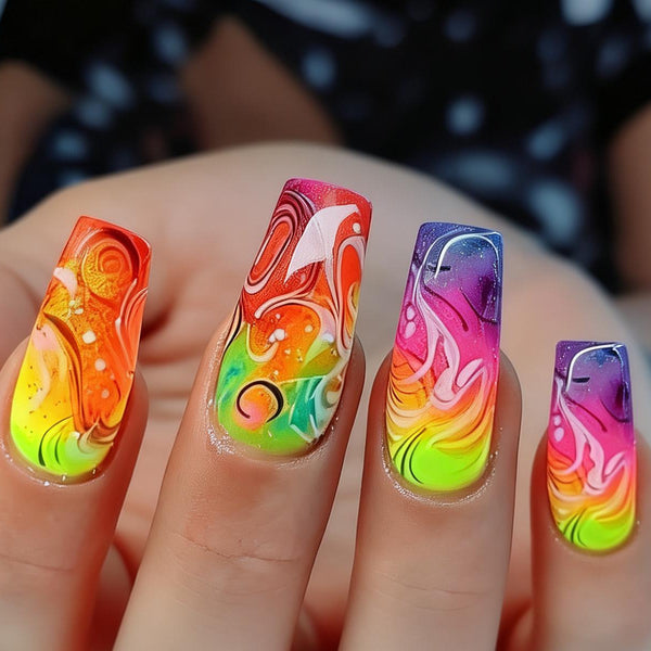 12 Sizes-24 Pcs Press On Nails Y1838