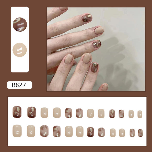 12 Sizes-24 Pcs Press On Nails R827