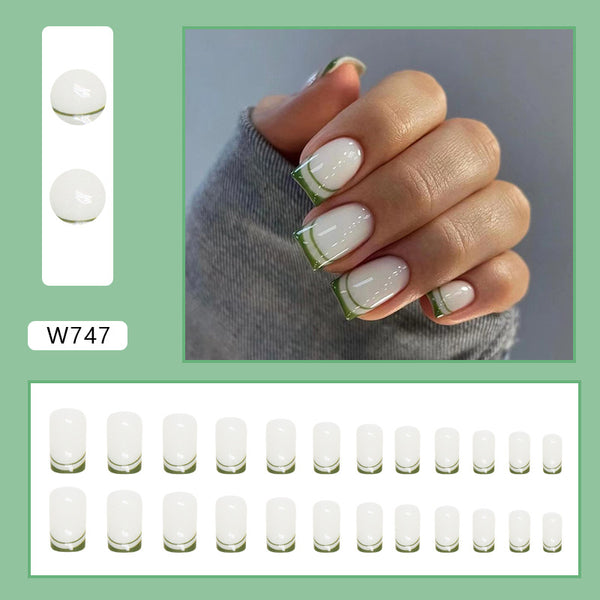 12 Sizes-24 Pcs Press On Nails W747