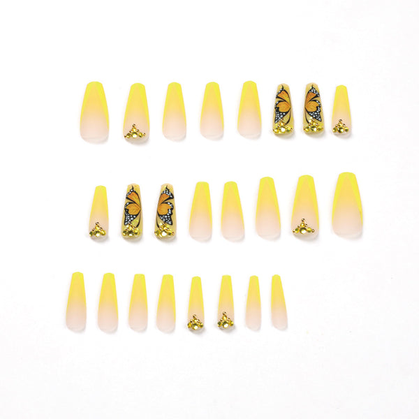 12 Sizes-24 Pcs Press On Nails JP1841