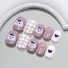 12 Sizes-24 Pcs Press On Nails K008