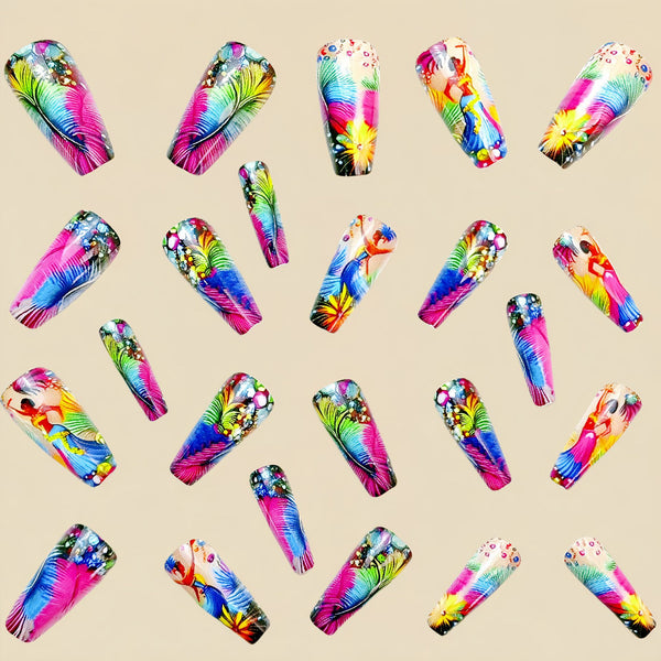 12 Sizes-24 Pcs Press On Nails Y682