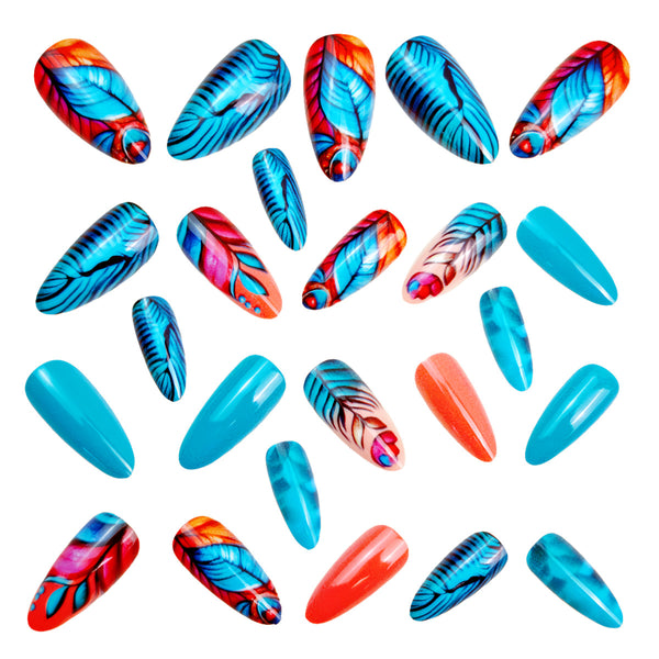 12 Sizes-24 Pcs Press On Nails Y1382